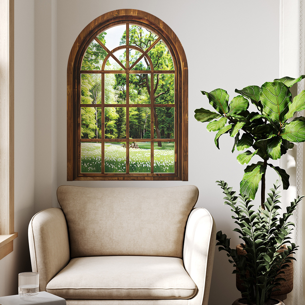 Home Office Layout - 3D Fake Window Wall Stickers Removable