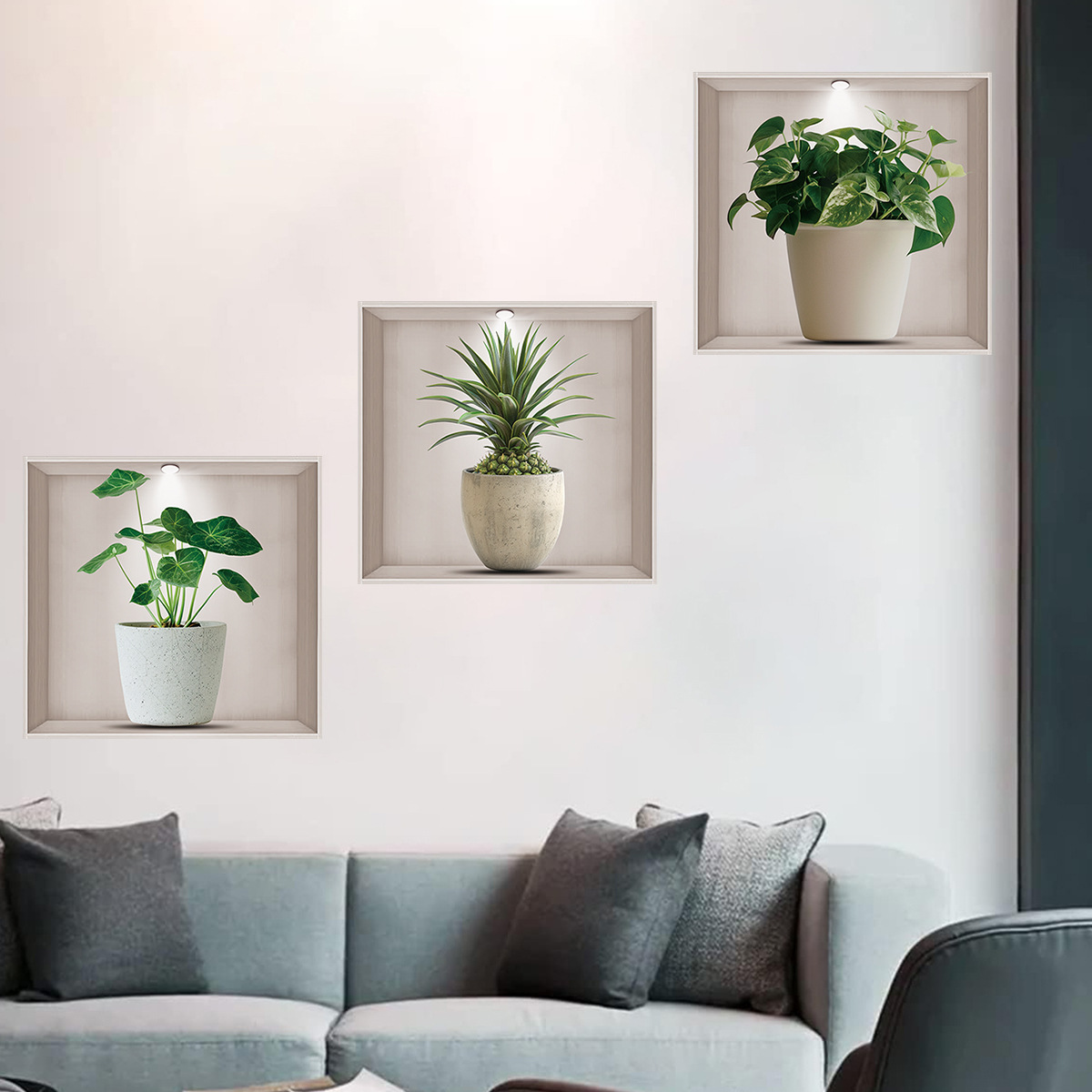 Flower Pots, Green Plants, Wal - огляд і ціна Home Office Layout