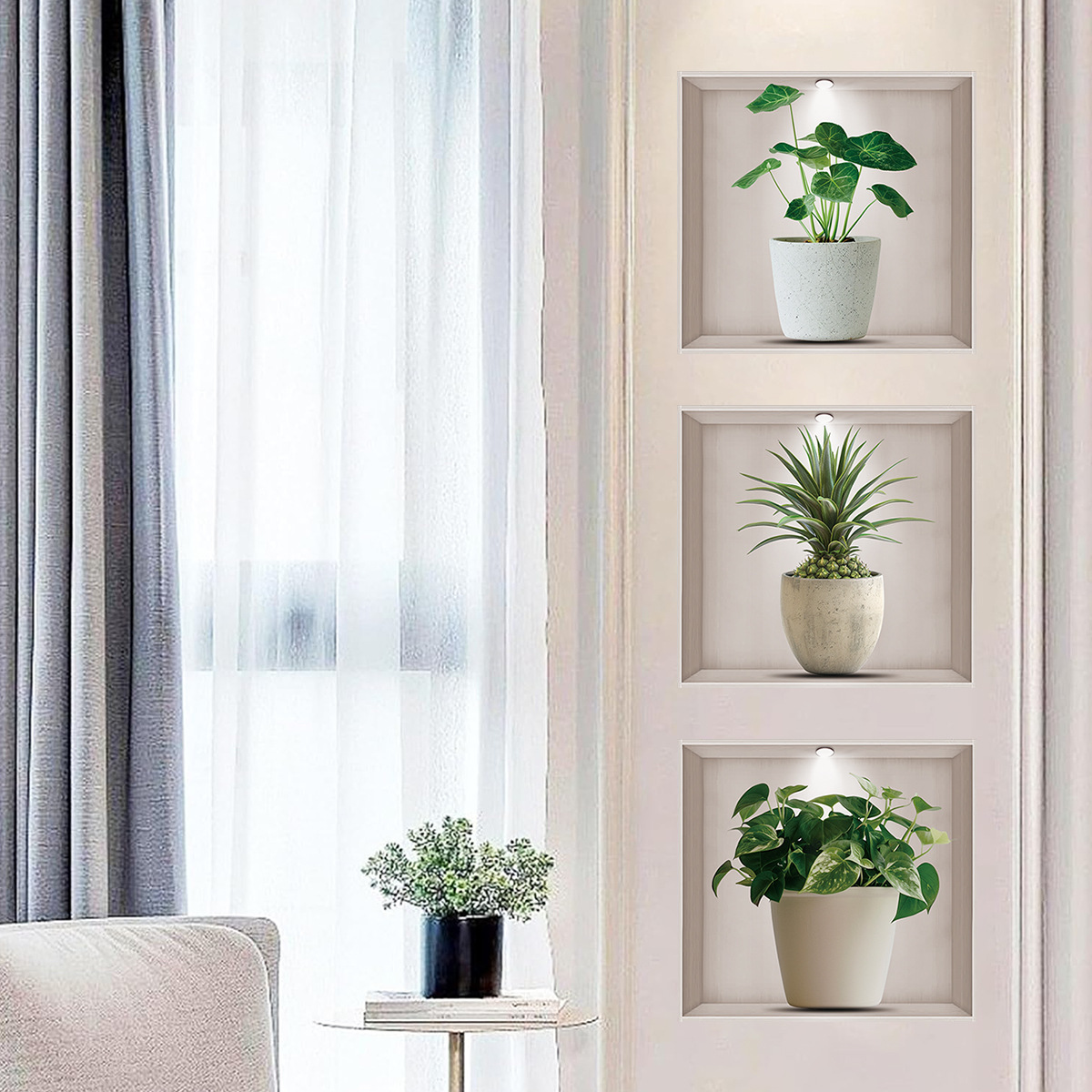 Flower Pots, Green Plants, Wal - огляд і ціна Home Office Layout